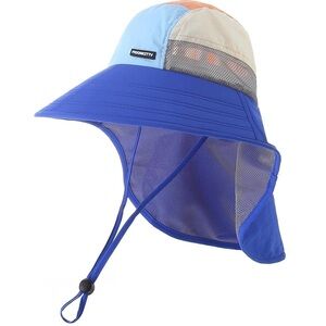 🆕 MOON KITTY Kids Summer Outdoor Adjustable Wide Brim Beach Hat UPF 50+